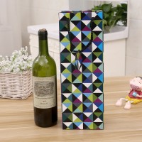 High end new style customized Logo holiday design 1 bottle wine paper bag