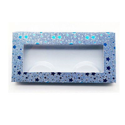 Hot Selling Single Card  Custom Glossy Paper Extension False Eyelash Cosmetic Folding Make Up Packaging  Box With Window