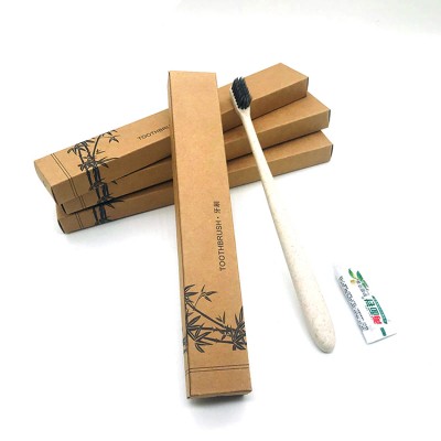 Cheap price custom printing toothbrush suit brown kraft paper box with logo