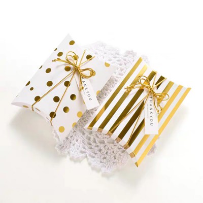 Toy Cookie Marble Hot Stamping Bridal Christmas Wedding Candy Display Creative Wedding Small Pillow Box For Guests