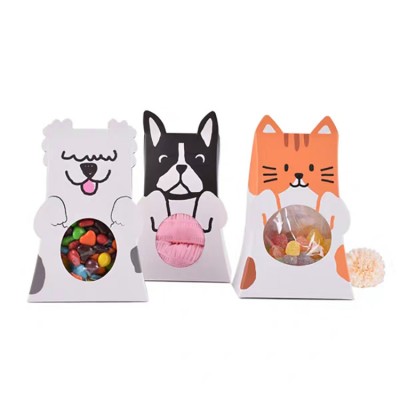 Hot animal sharp Fashion Customized baby candy Paper bag with window