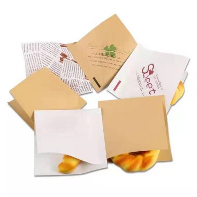 customized logo oil water proof biodegradable paper food tray grade paper bag